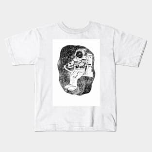 astronaut in space Kids T-Shirt